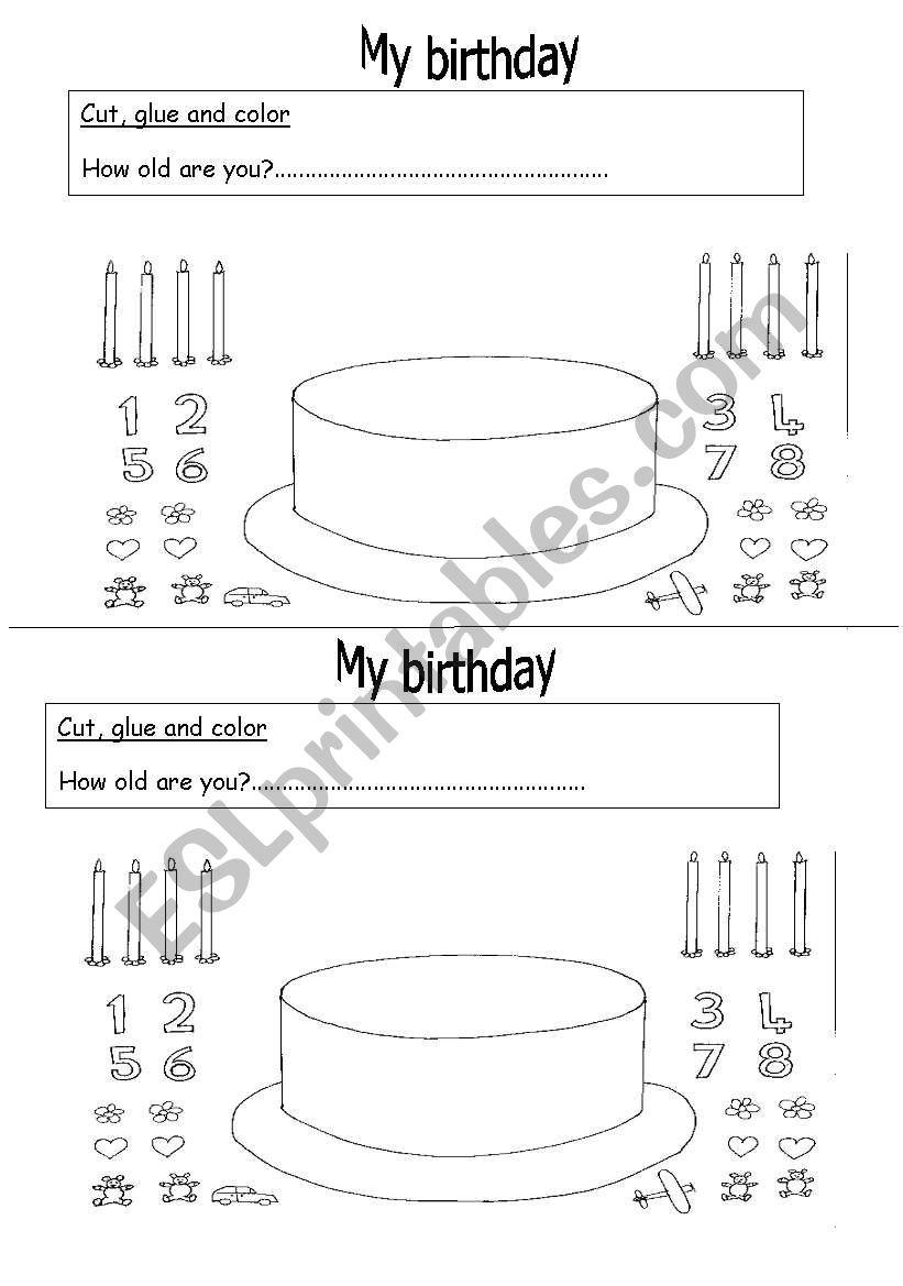 birthday worksheet