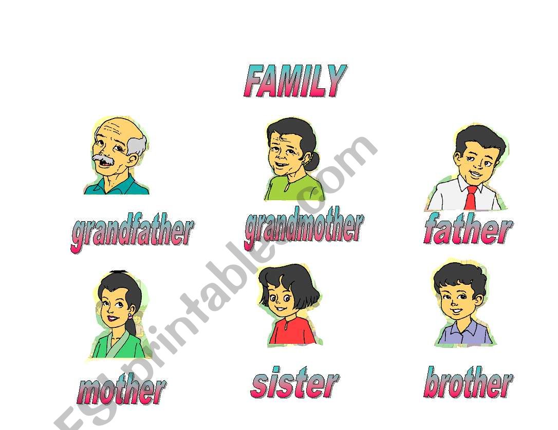 Family members worksheet