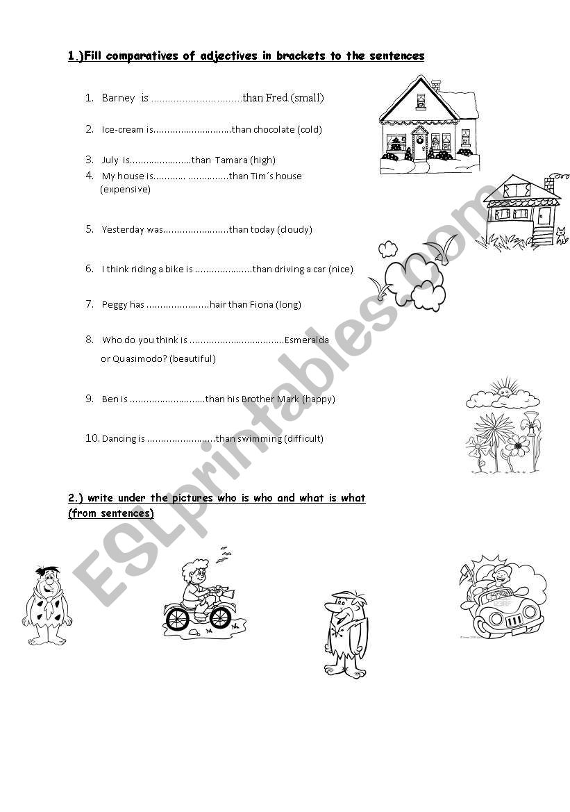 comparisons worksheet