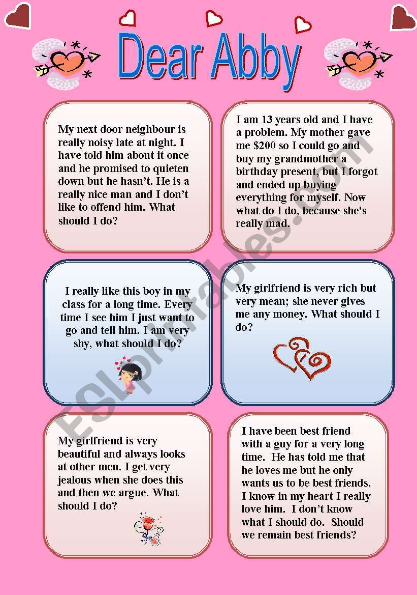 Dear Abby worksheet