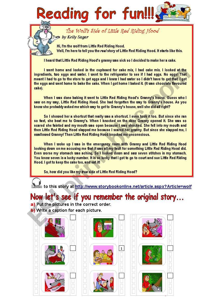 Reading for fun! worksheet