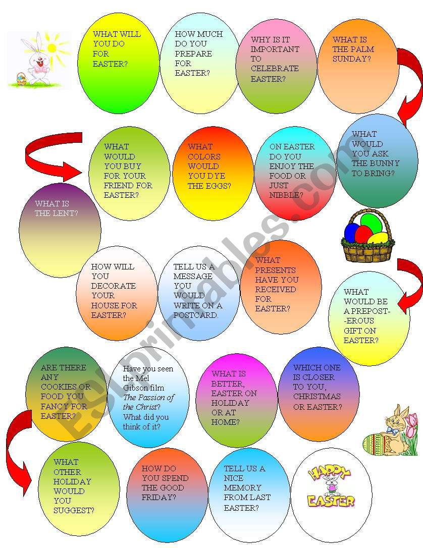 Easter Boardgame worksheet