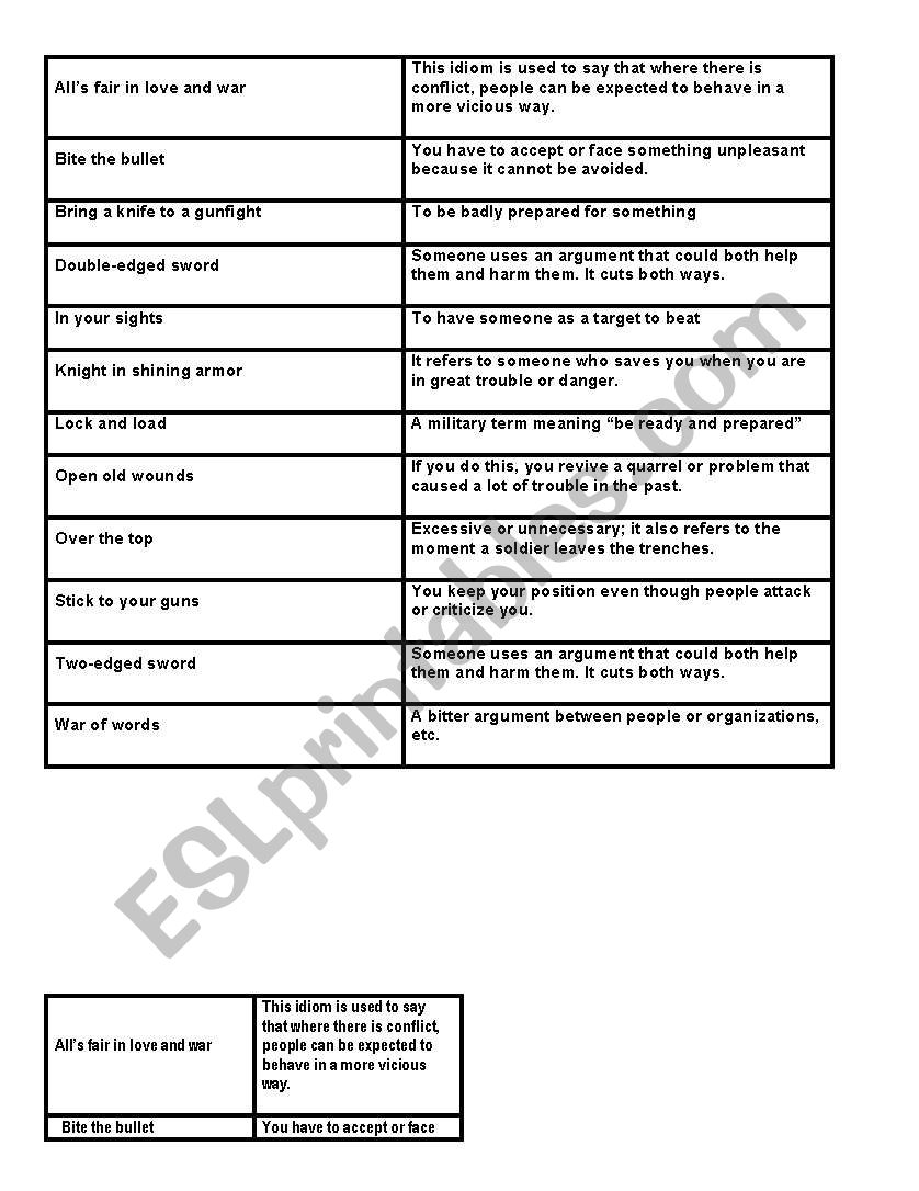 Vocab in Context worksheet