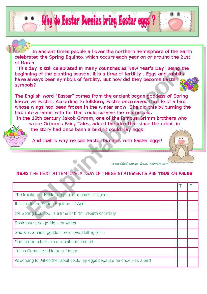 EASTER FUN  ACTIVITIES worksheet