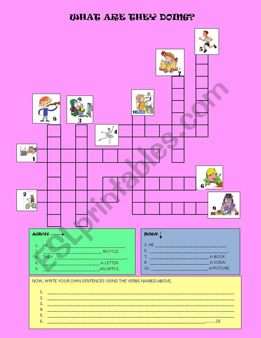 What are they doing? worksheet