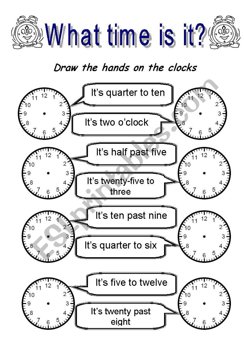 The time worksheet