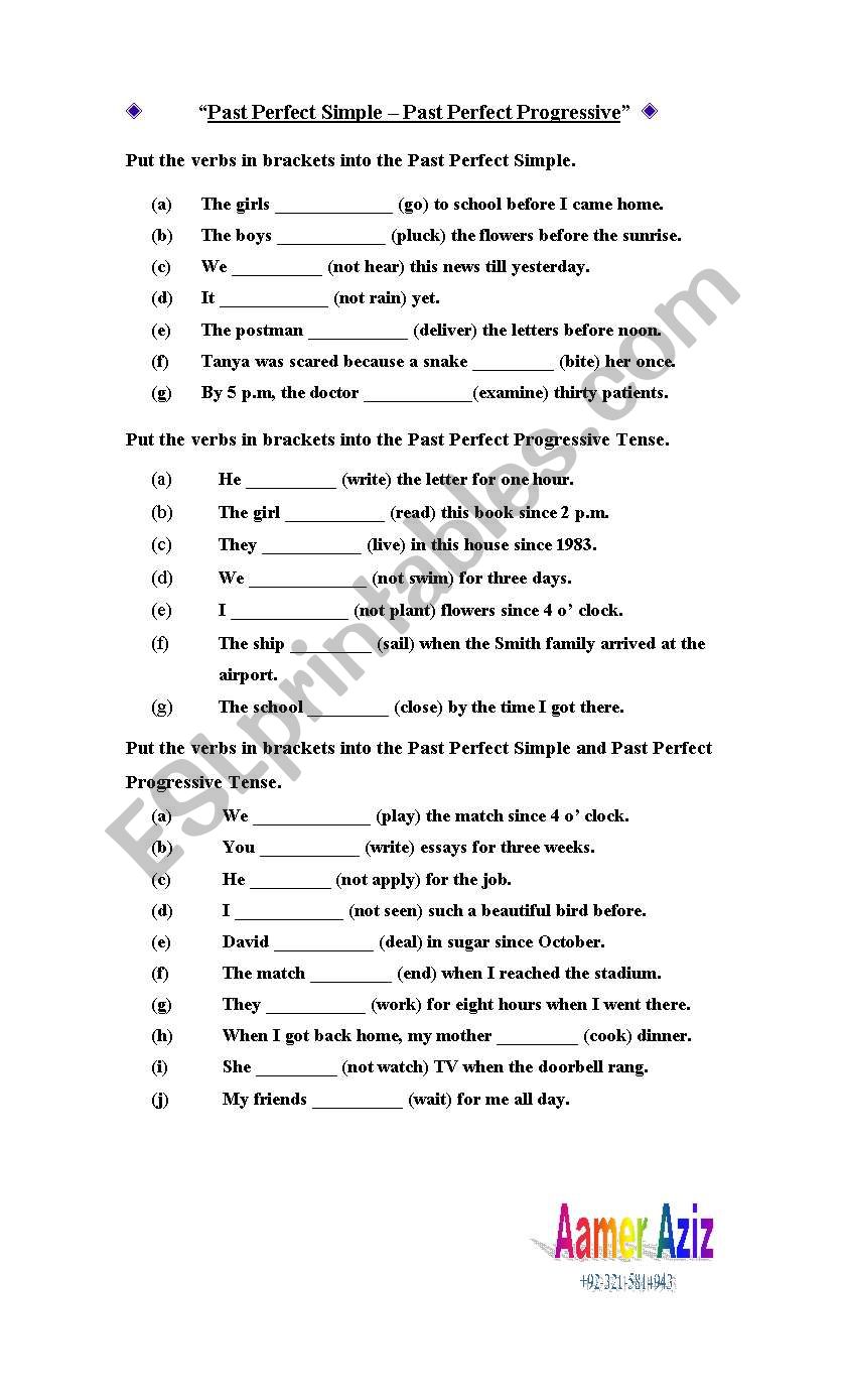 past-perfect-past-perfect-progressive-esl-worksheet-by-aamer