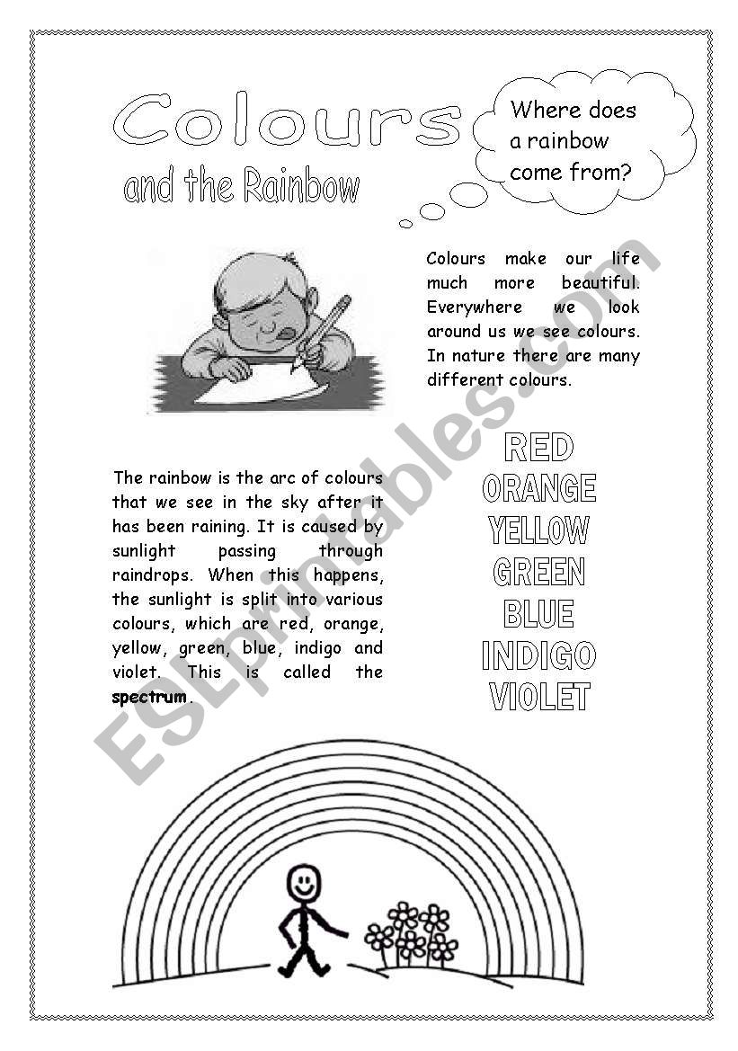 colours handout worksheet