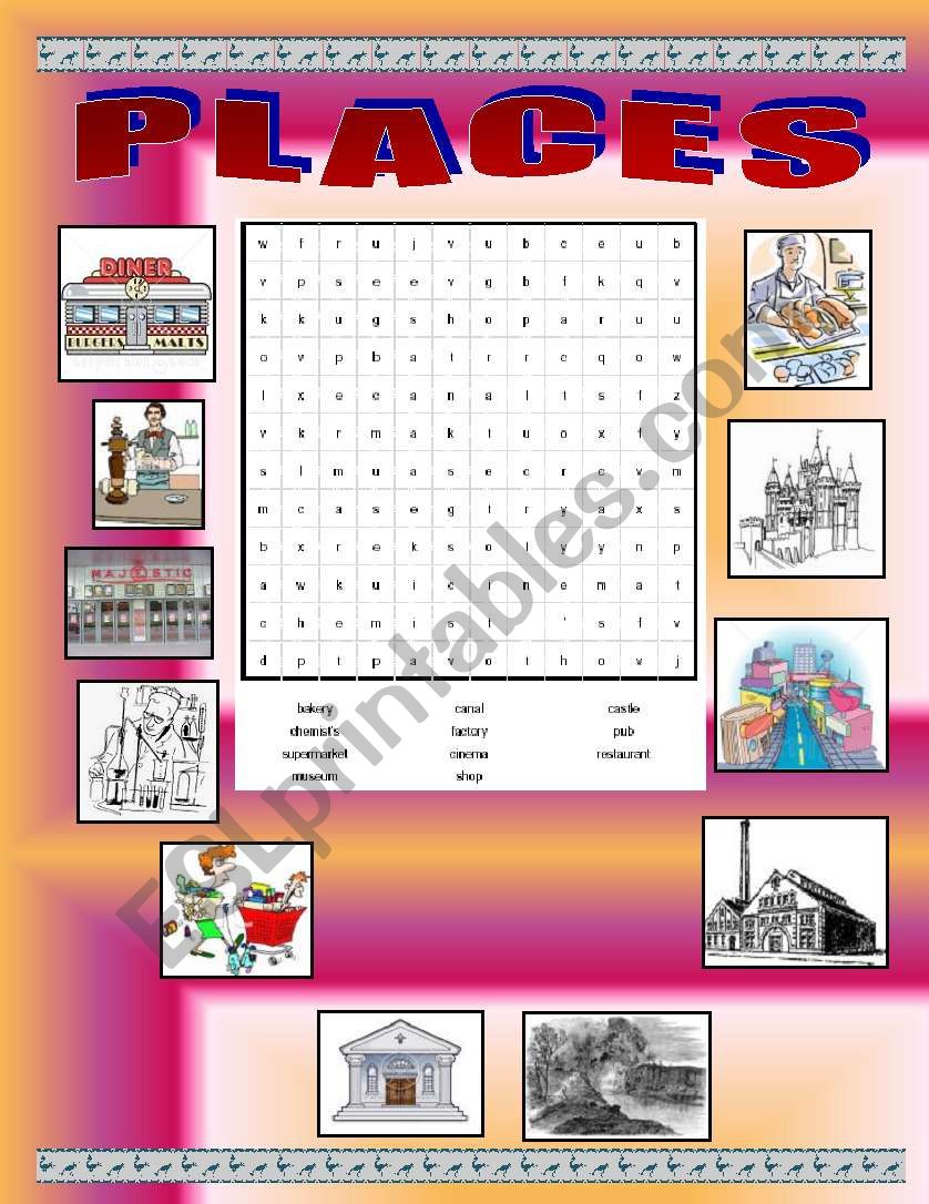 Places worksheet