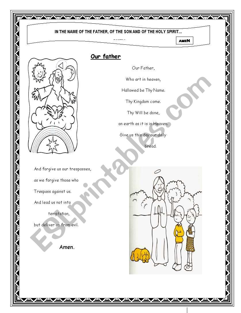 Our Father / Padre nuestro worksheet