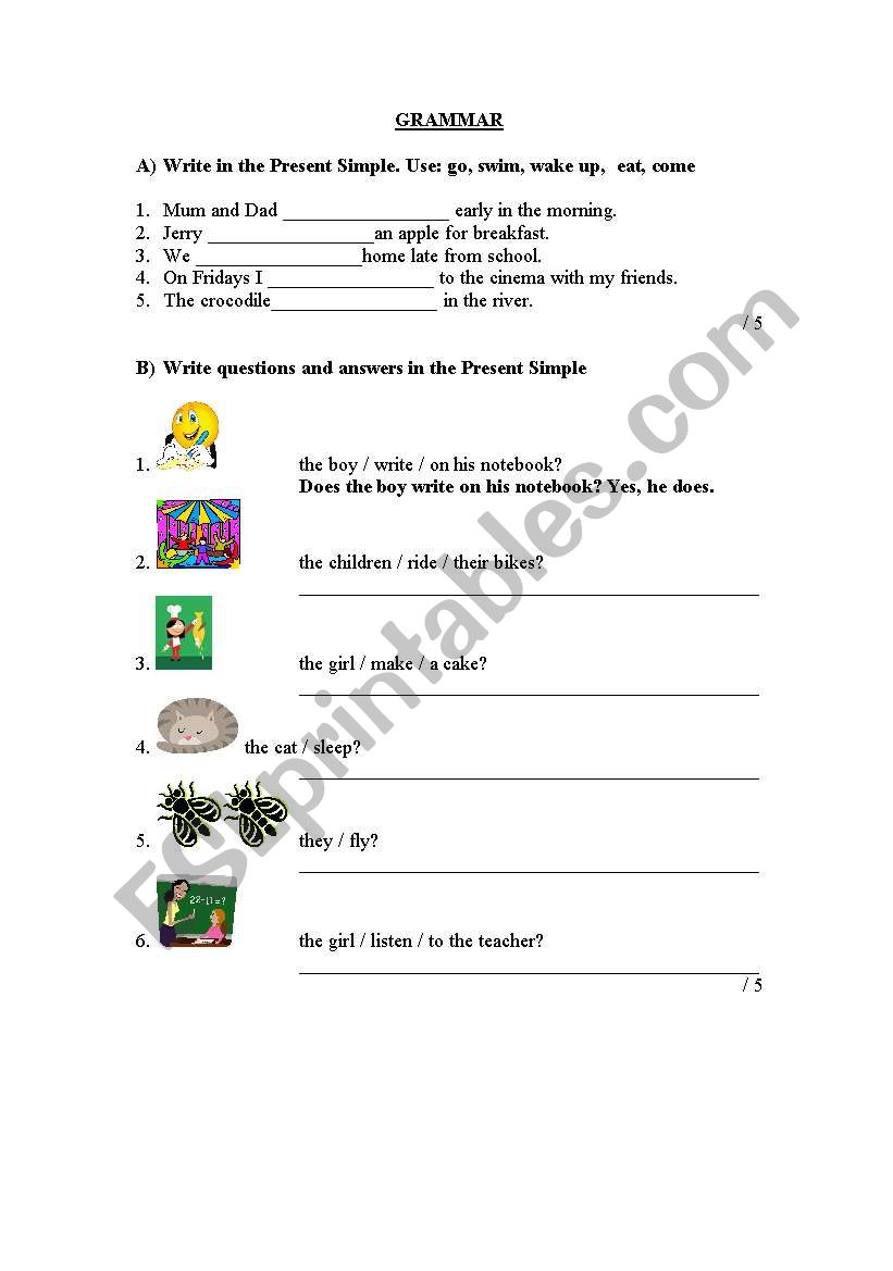 Present Simple worksheet