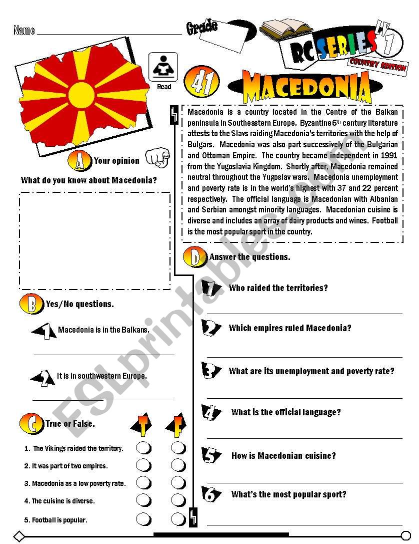 RC Series_Level 01_Country Edition 41 Macedonia (Fully Editable + Key)