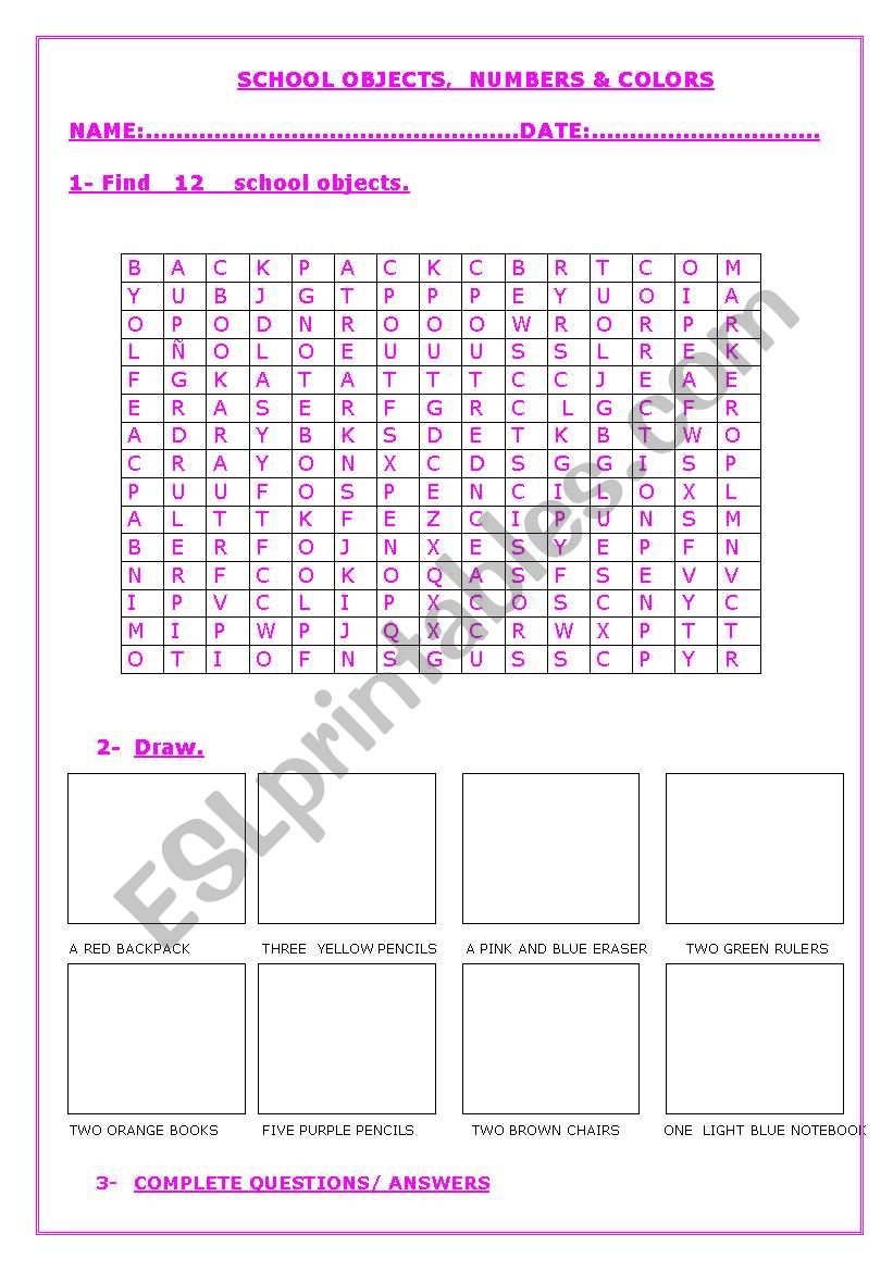 BACK PACK 1 UNIT 1 worksheet