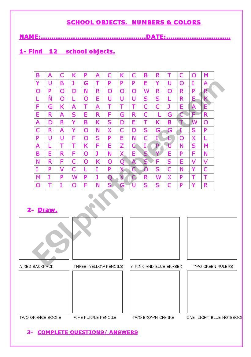 BACK PACK 1 UNIT 1 worksheet