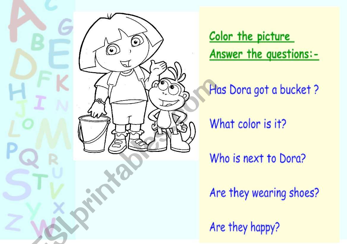 Dora  worksheet