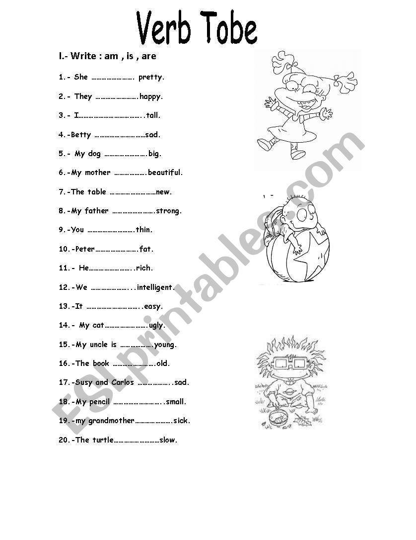 Verb TO BE worksheet