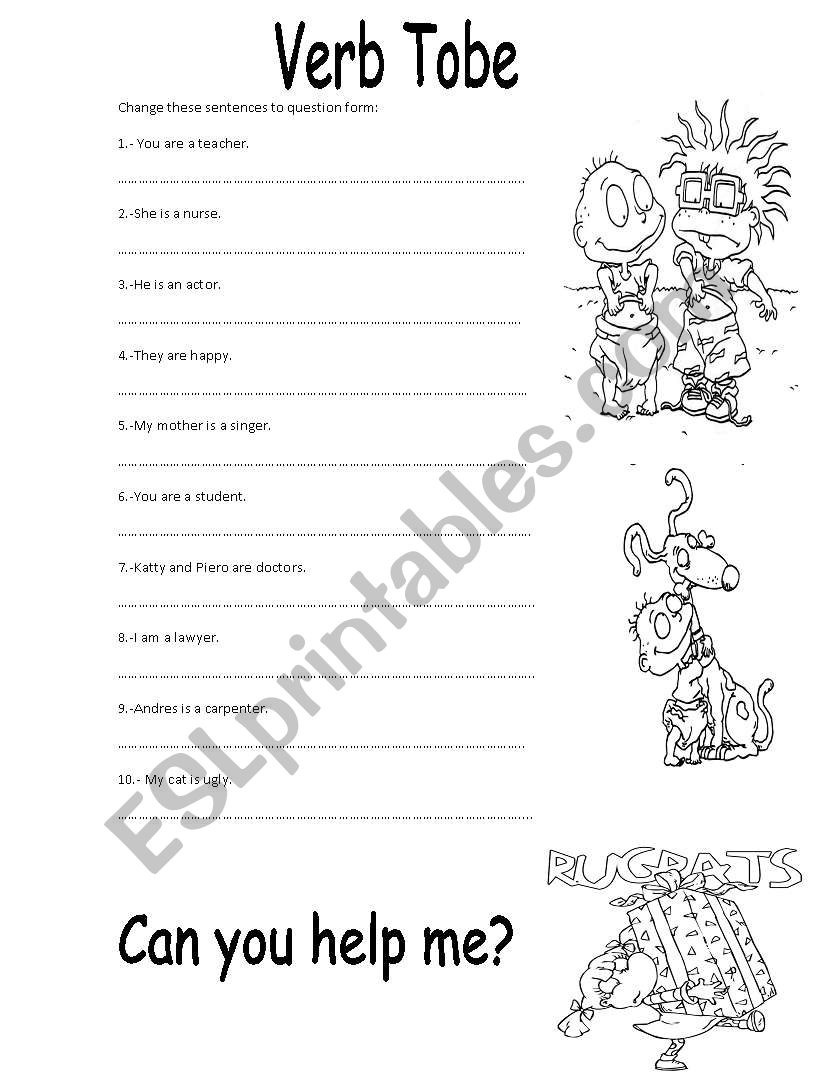 VERB TO BE - QUESTION FORM worksheet