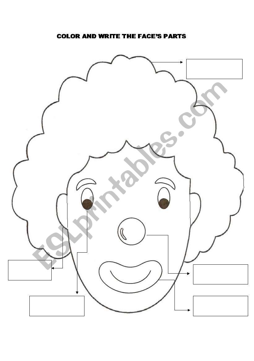 My Face worksheet