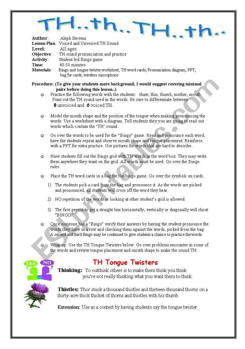 How To Teach The TH Sound (UPDATED 7-03-2011) Part 1 Lesson