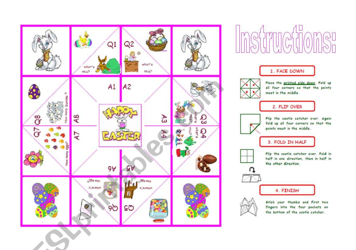 Easter catcher worksheet