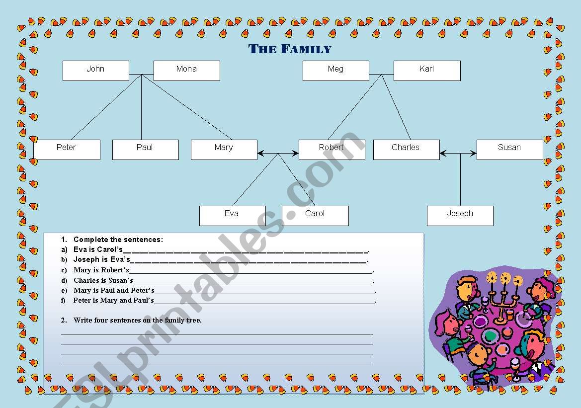 FAMILY TREE worksheet