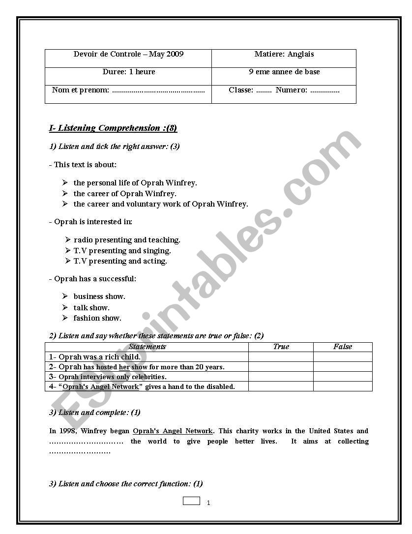 mi-term test n3 worksheet
