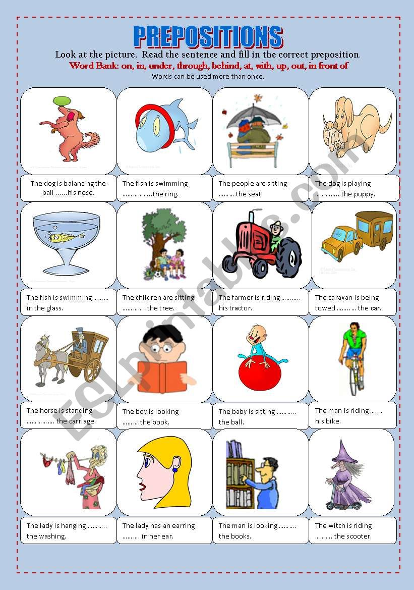 PREPOSITIONS worksheet