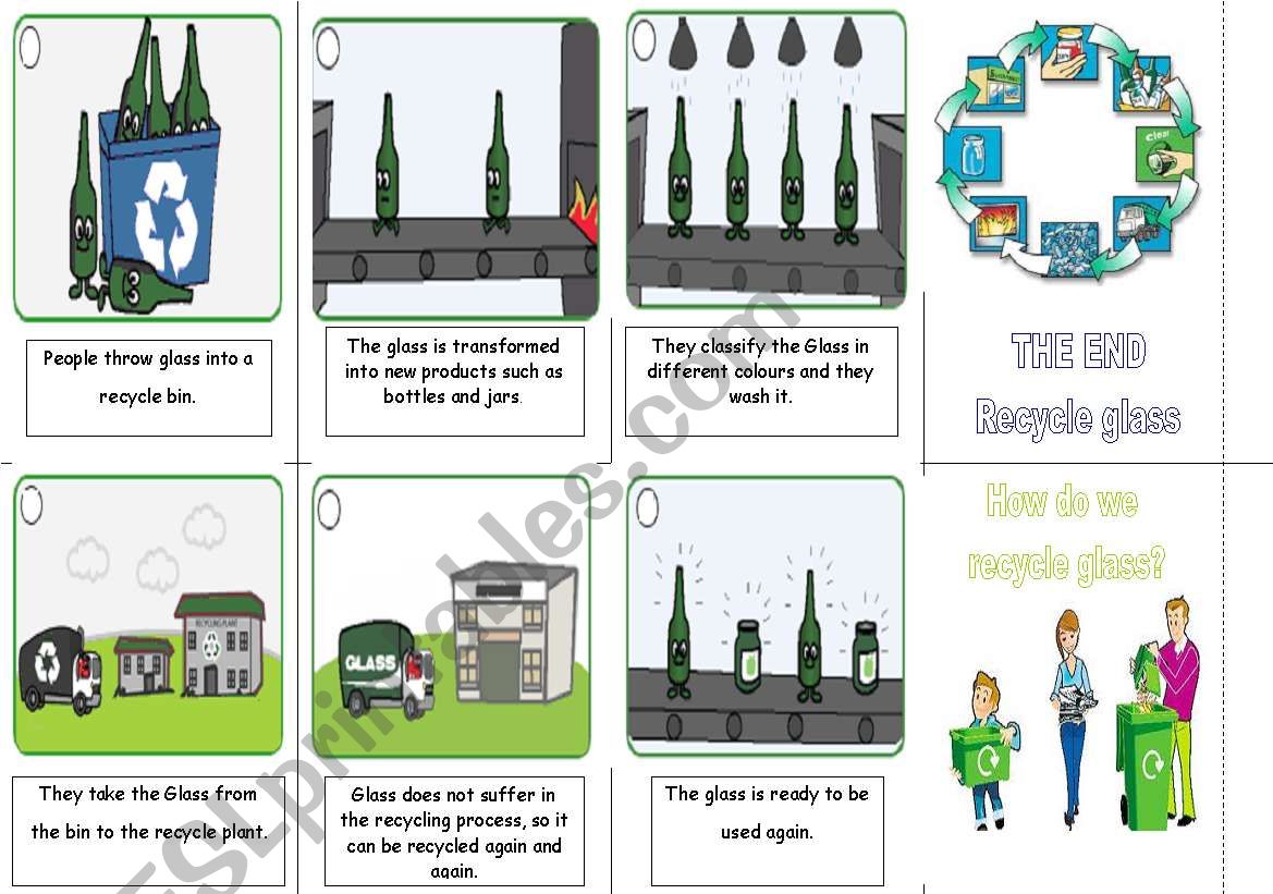 recycling glass_mini book worksheet