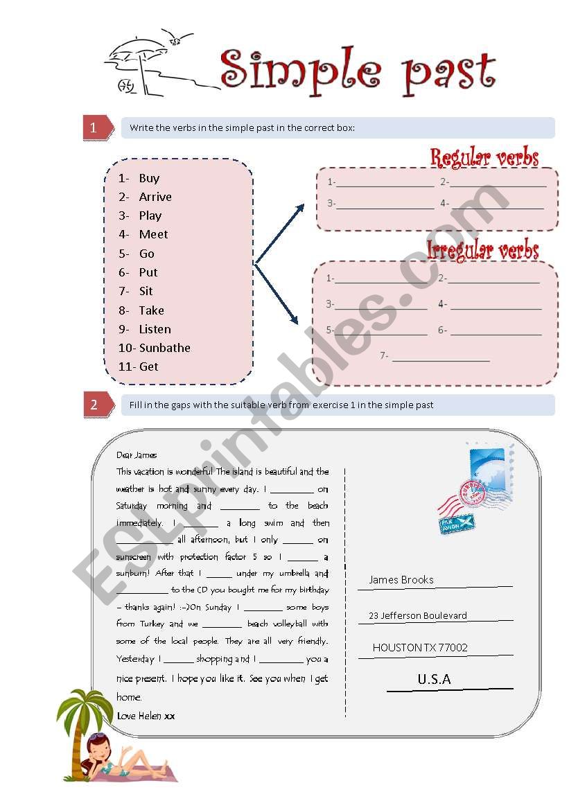 simple past worksheet