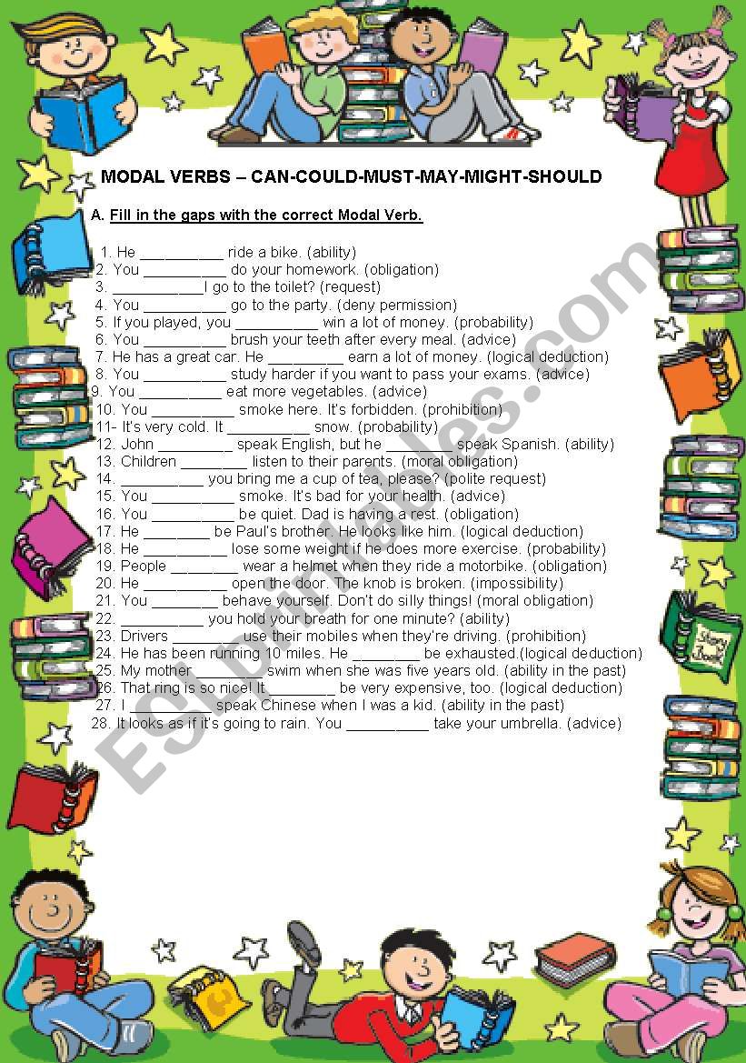 Modal Verbs worksheet