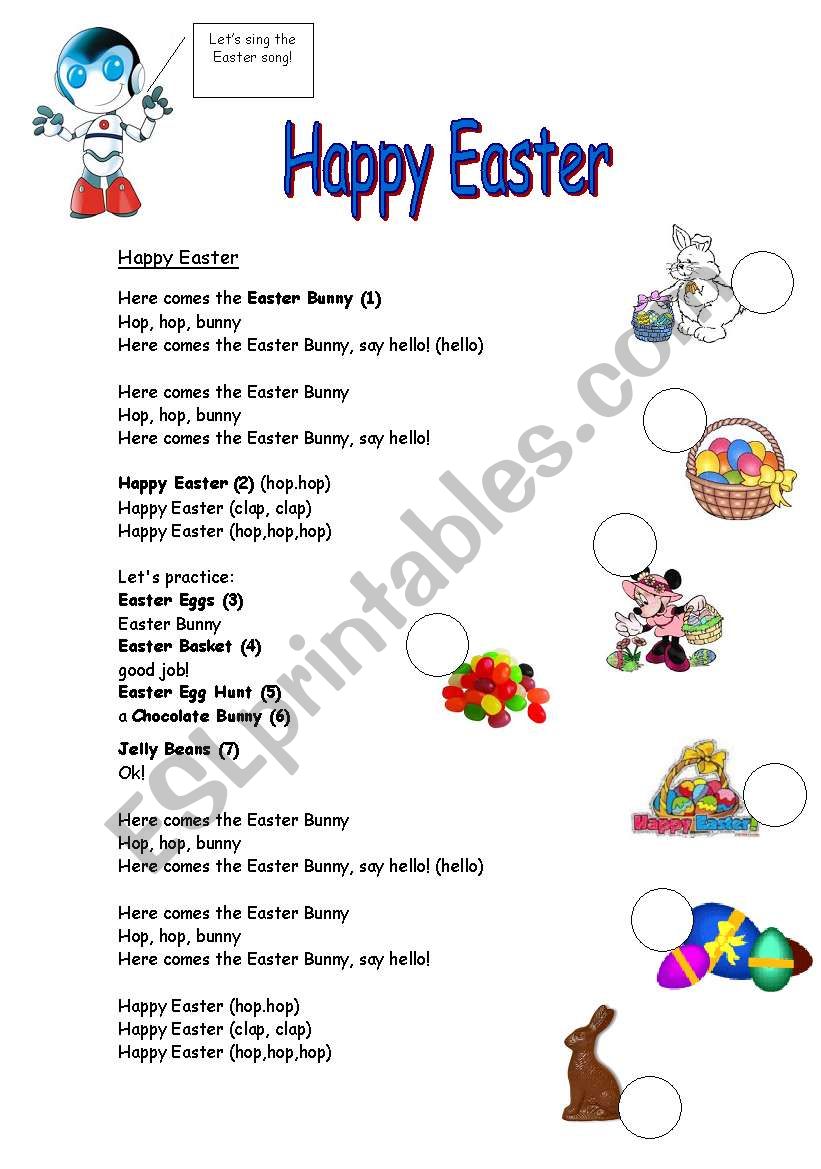 Easter Song worksheet