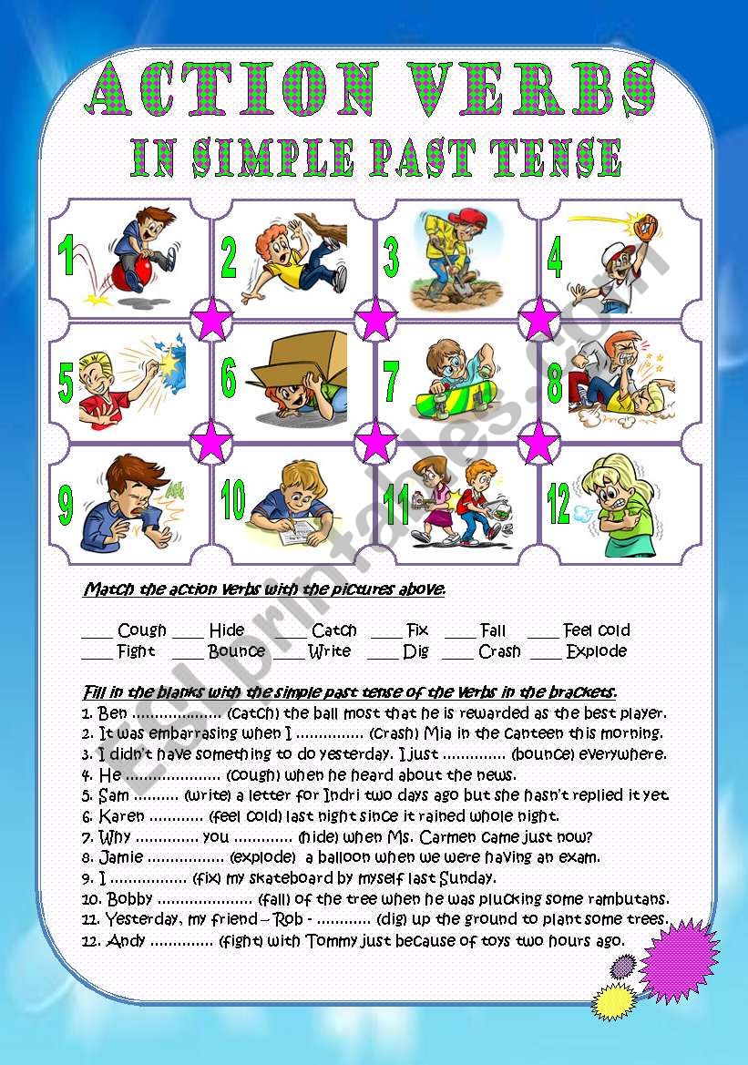 action-verbs-simple-past-tense-esl-worksheet-by-dahlia-eva-sue