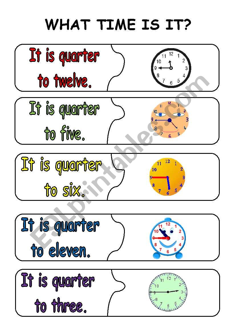 quarter to puzzle pieces worksheet