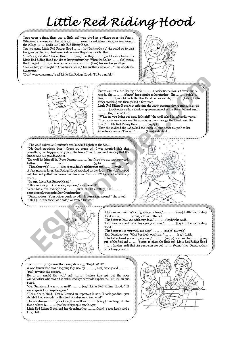 Little red riding hood worksheet