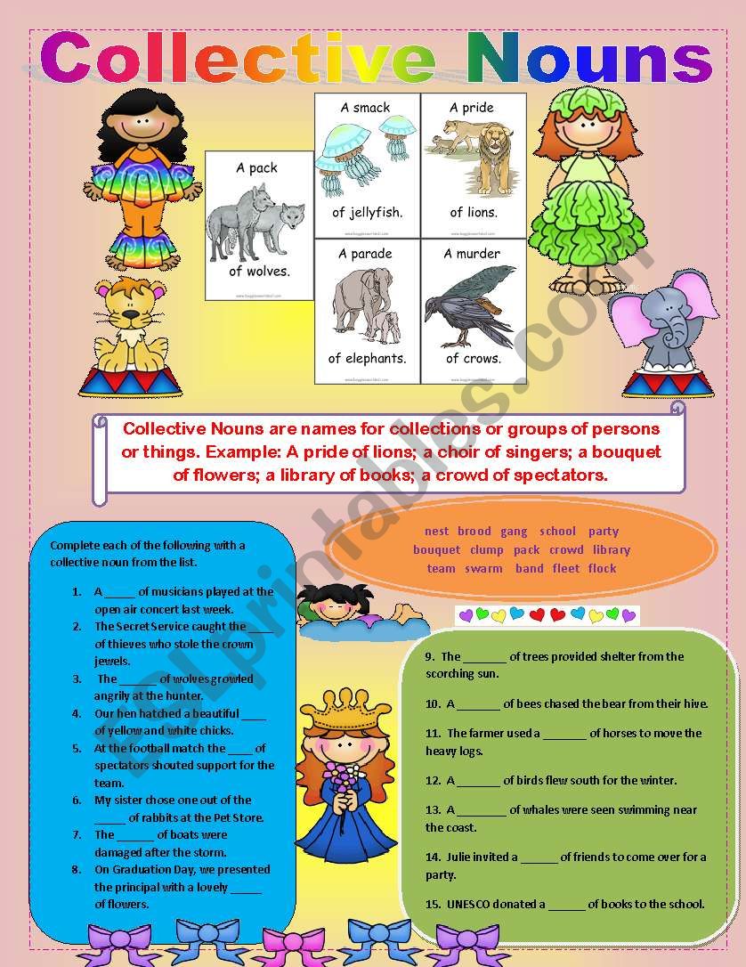 Collective Nouns worksheet