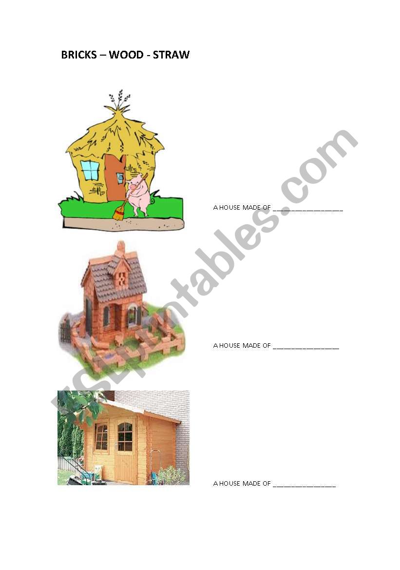 materials worksheet