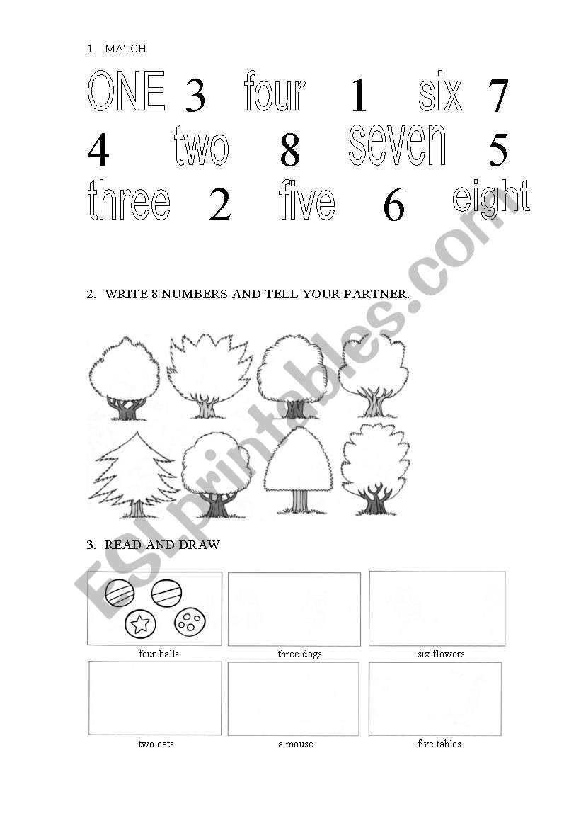 Numbers worksheet