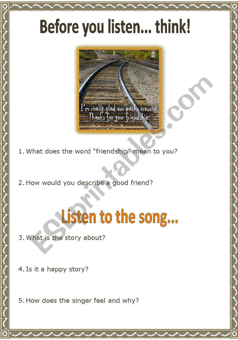 Song: cry, cry... by Oceana worksheet