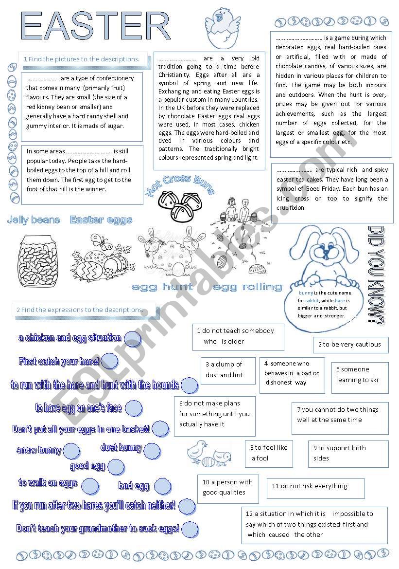 Easter worksheet