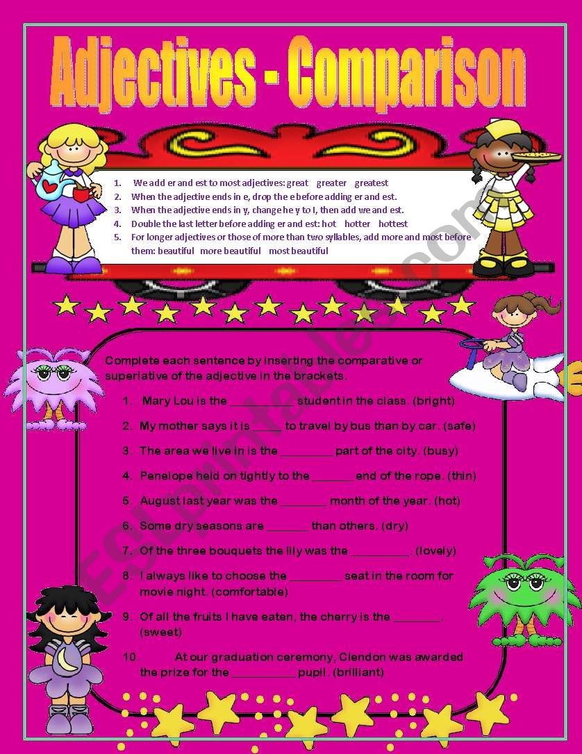 Adjectives worksheet