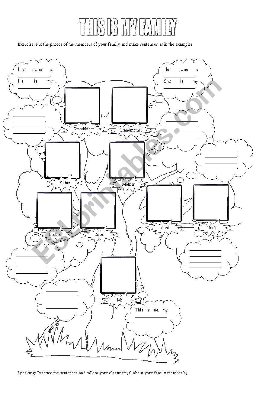 This is My Family worksheet