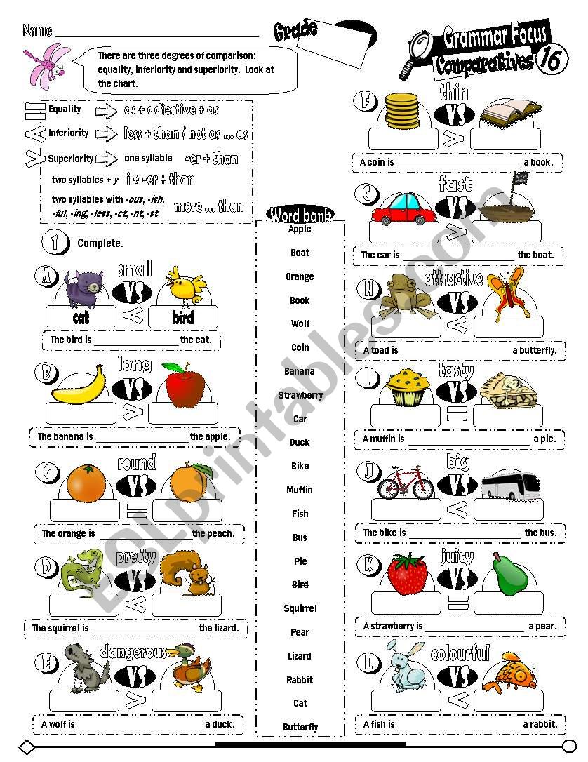 Grammar Focus Series_16 Comparatives (Fully Editable + Key)