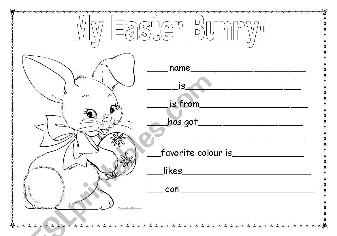 Easter Bunny worksheet