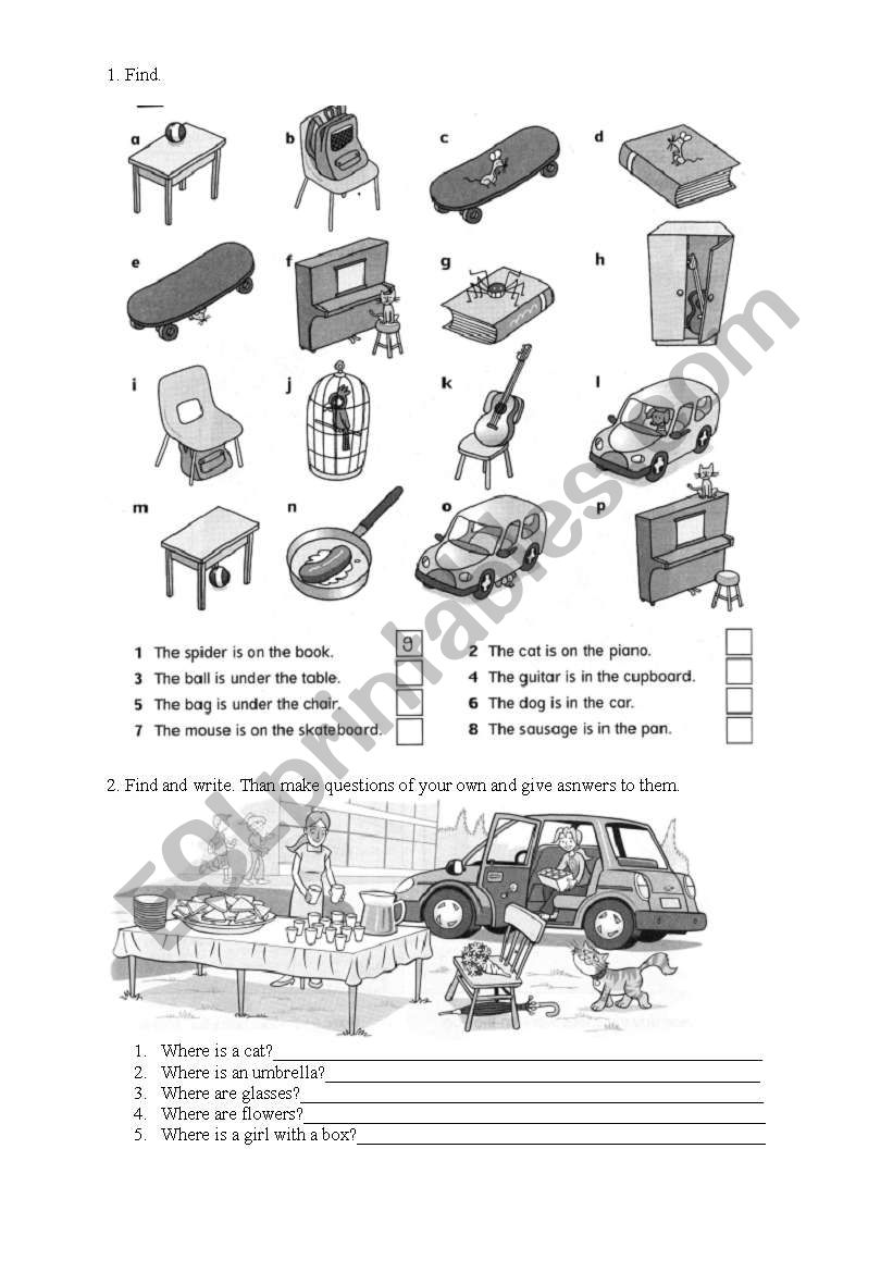 Prepositions  worksheet