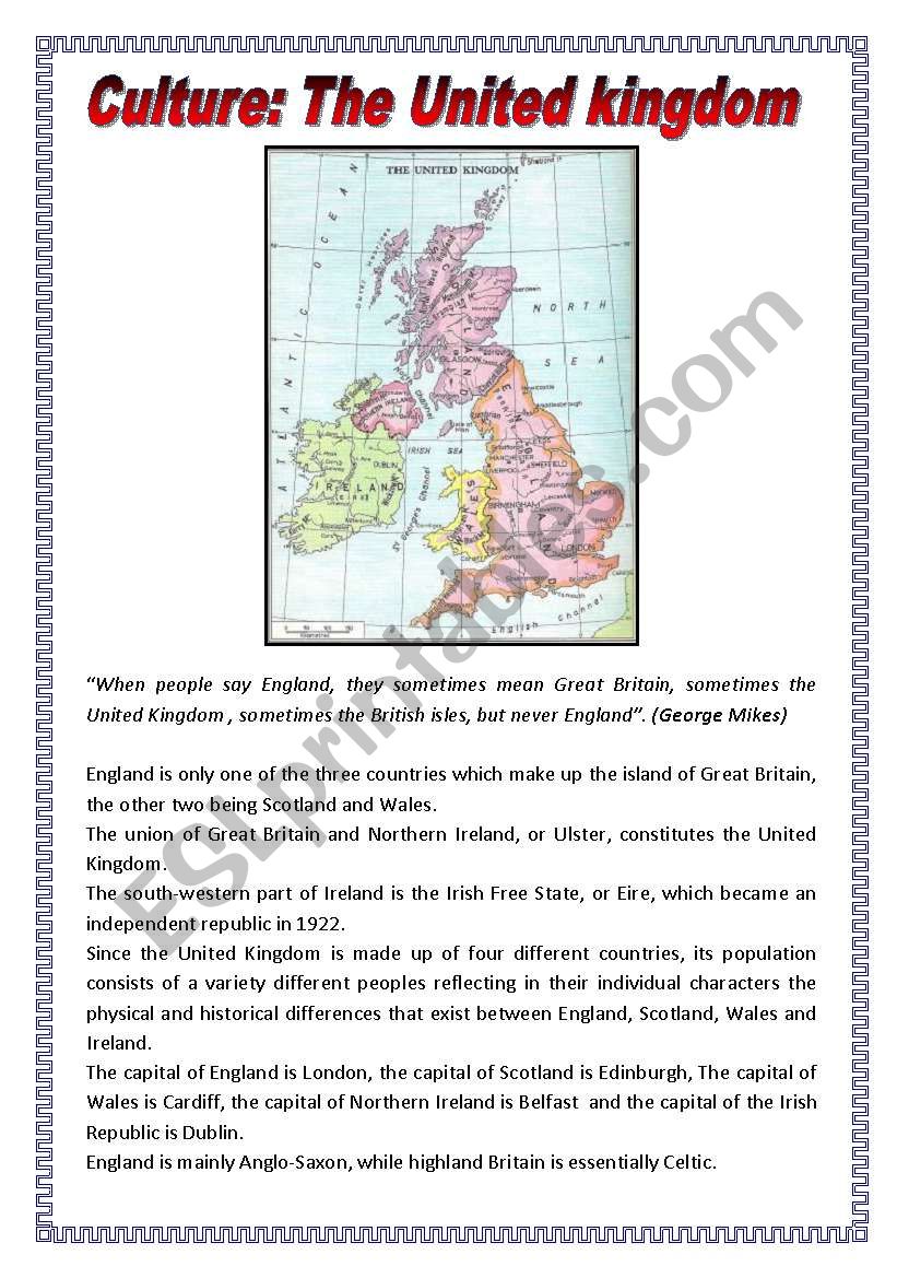 UNITED KINGDOM worksheet