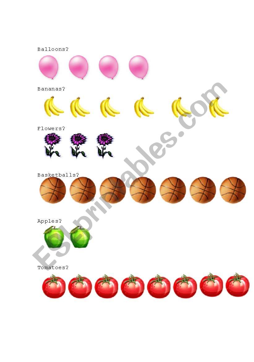 How many? worksheet