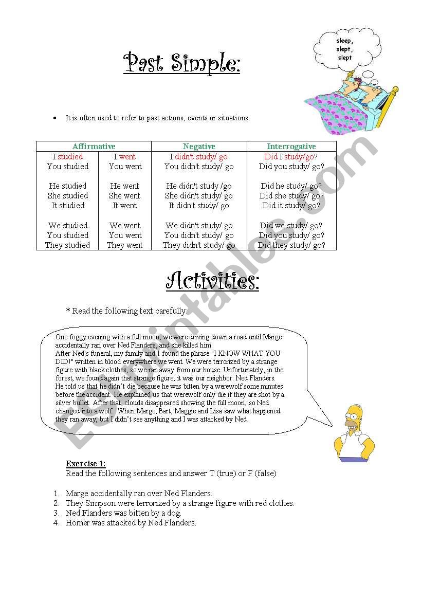 Past Simple worksheet