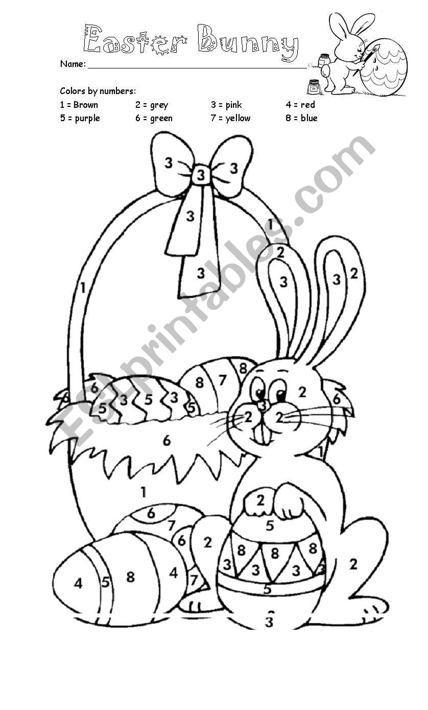 EASTER BUNNY worksheet