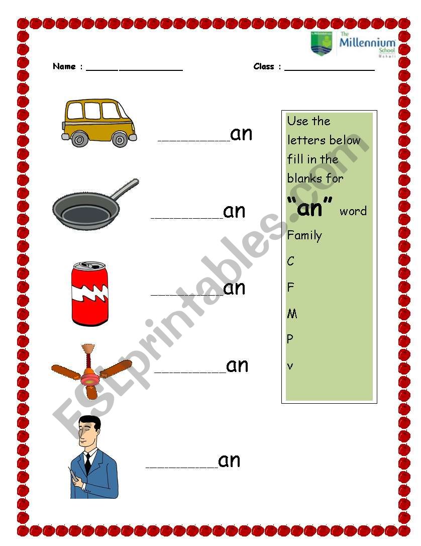 an worksheet worksheet