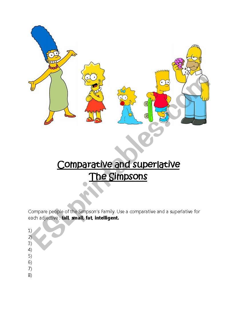comparative/superlative worksheet